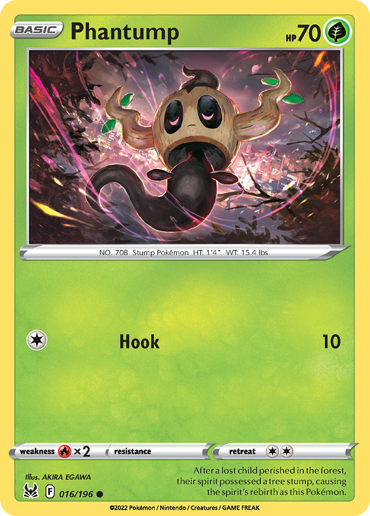 Phantump Pokémon card