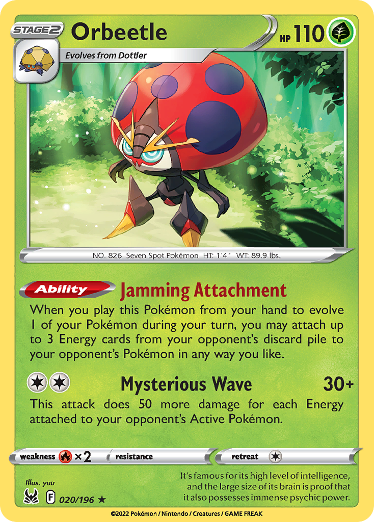 Orbeetle Pokémon card