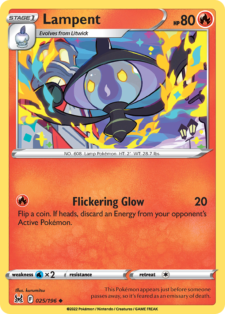 Lampent Pokémon card