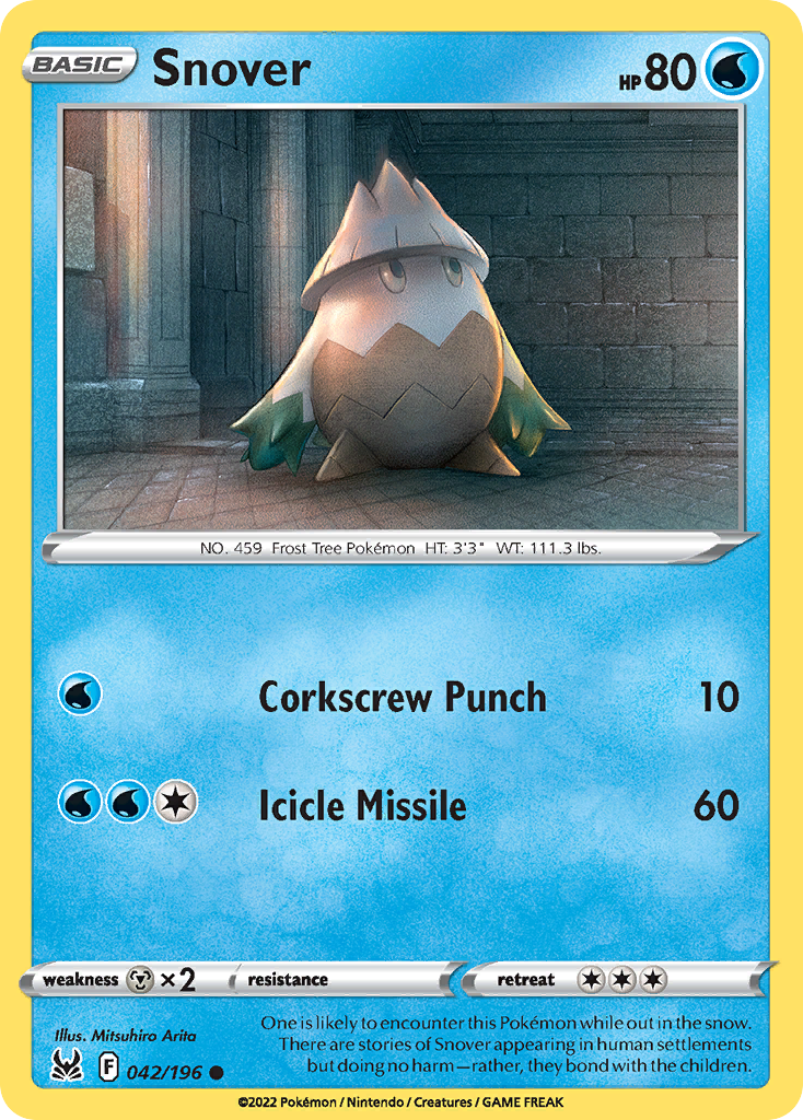 Snover Pokémon card