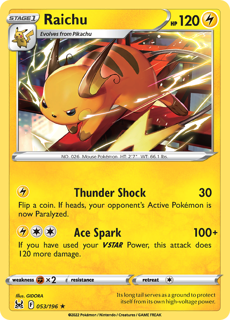 Raichu Pokémon card