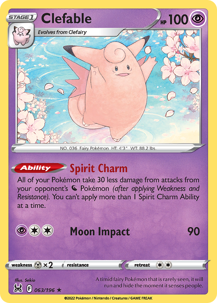 Clefable Pokémon card
