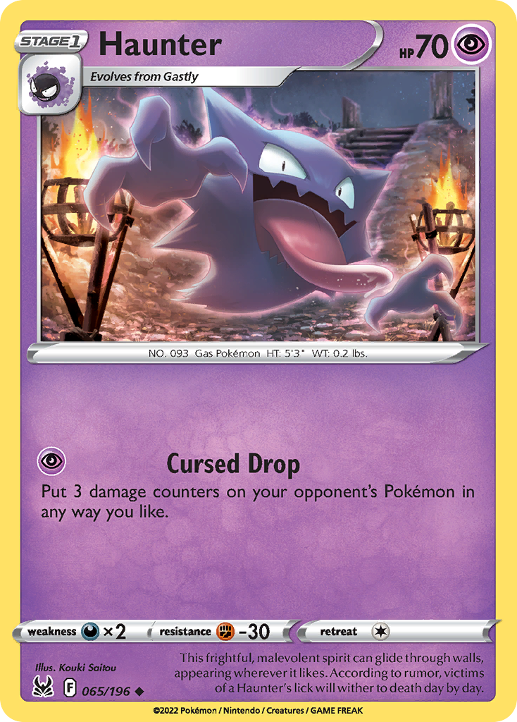 Haunter Pokémon card
