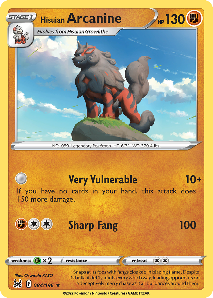 Hisuian Arcanine Pokémon card
