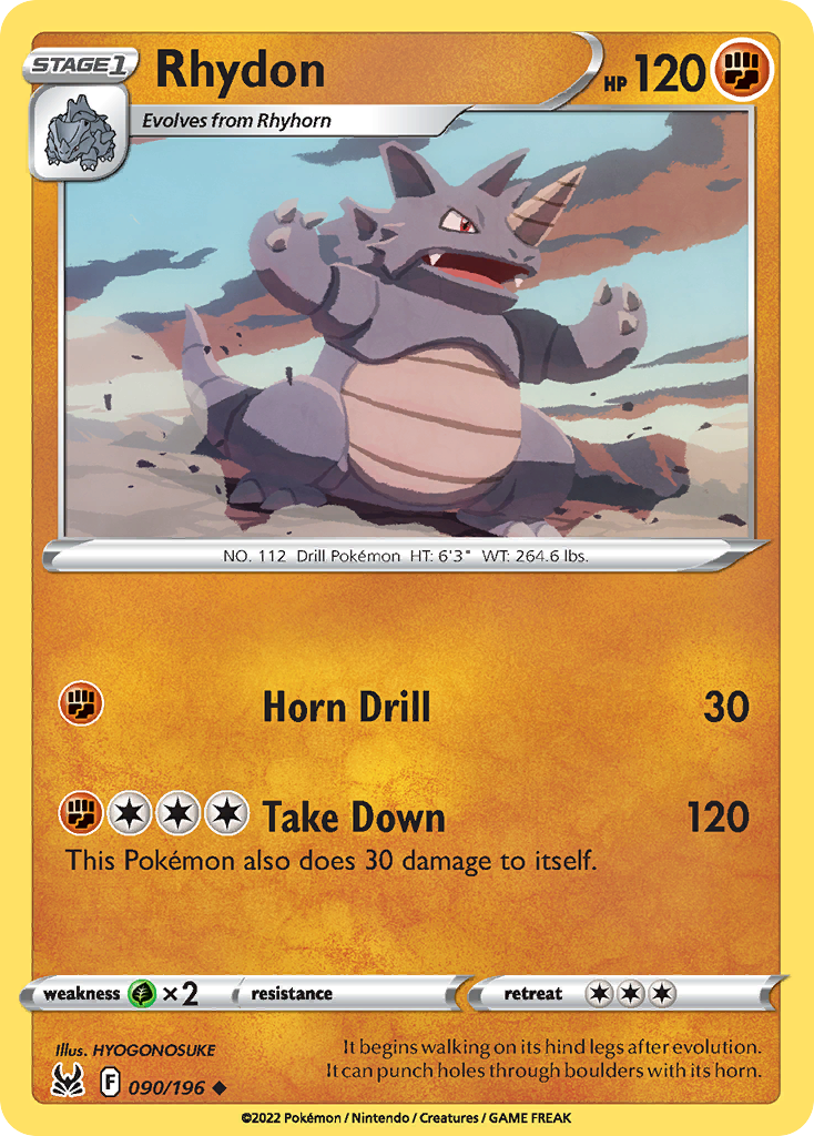 Rhydon Pokémon card