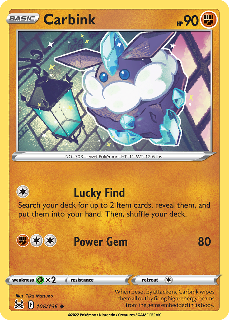 Carbink Pokémon card