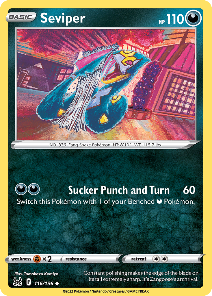 Seviper Pokémon card