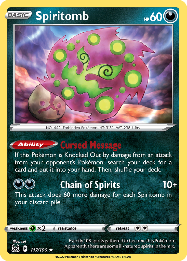 Spiritomb Pokémon card