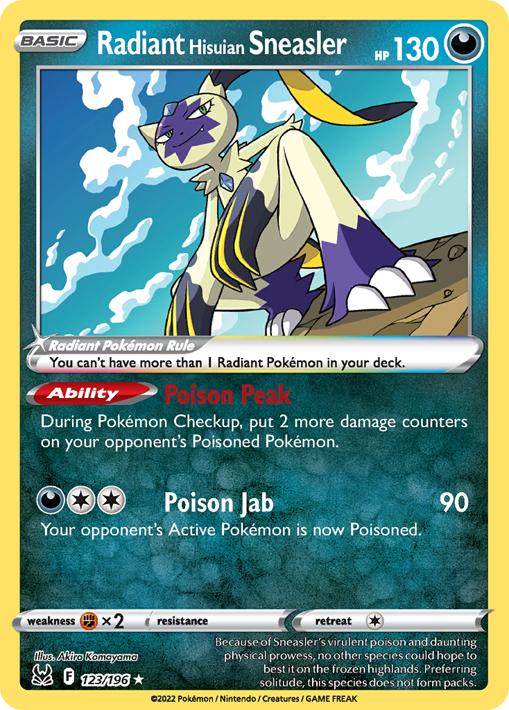 Radiant Hisuian Sneasler Pokémon card