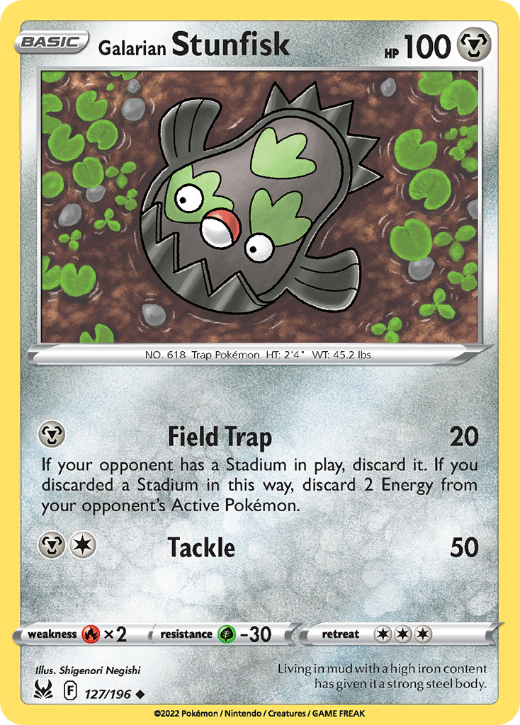 Galarian Stunfisk Pokémon card