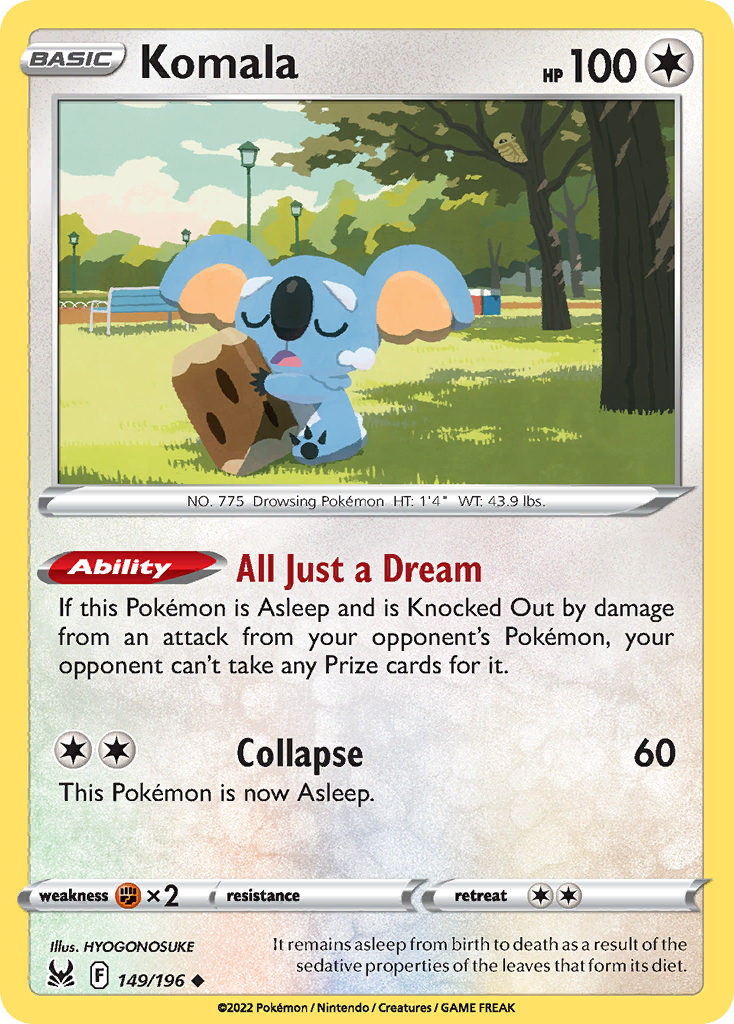Komala Pokémon card