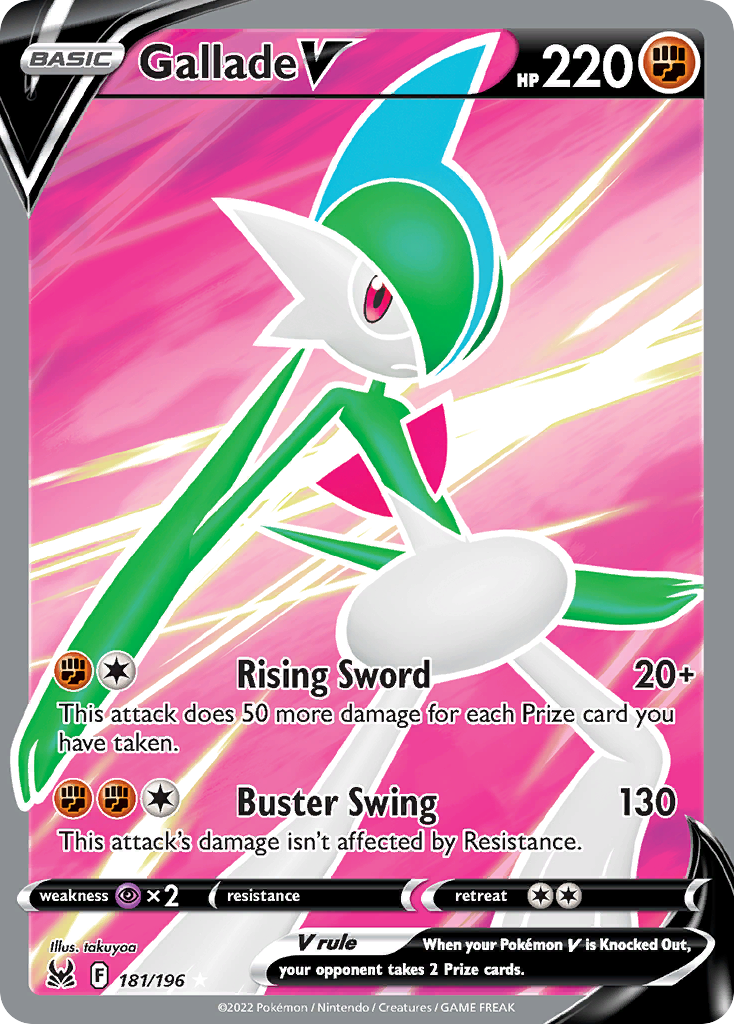 Gallade V Pokémon card