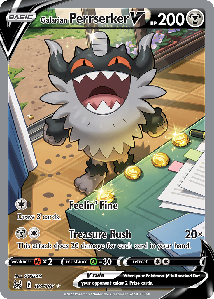 Galarian Perrserker V Pokémon card