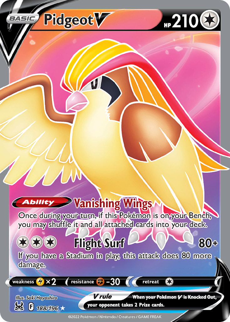 Pidgeot V Pokémon card