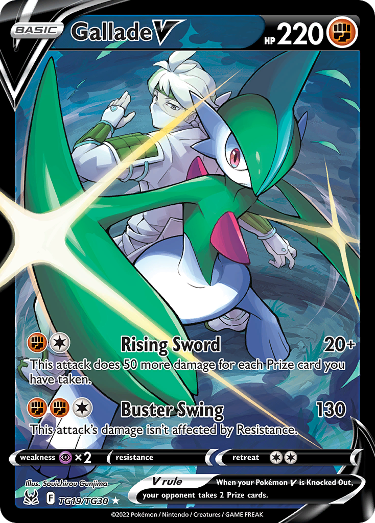 Gallade V Pokémon card