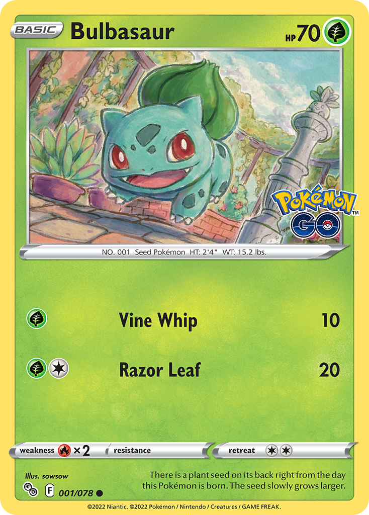 Bulbasaur Pokémon card