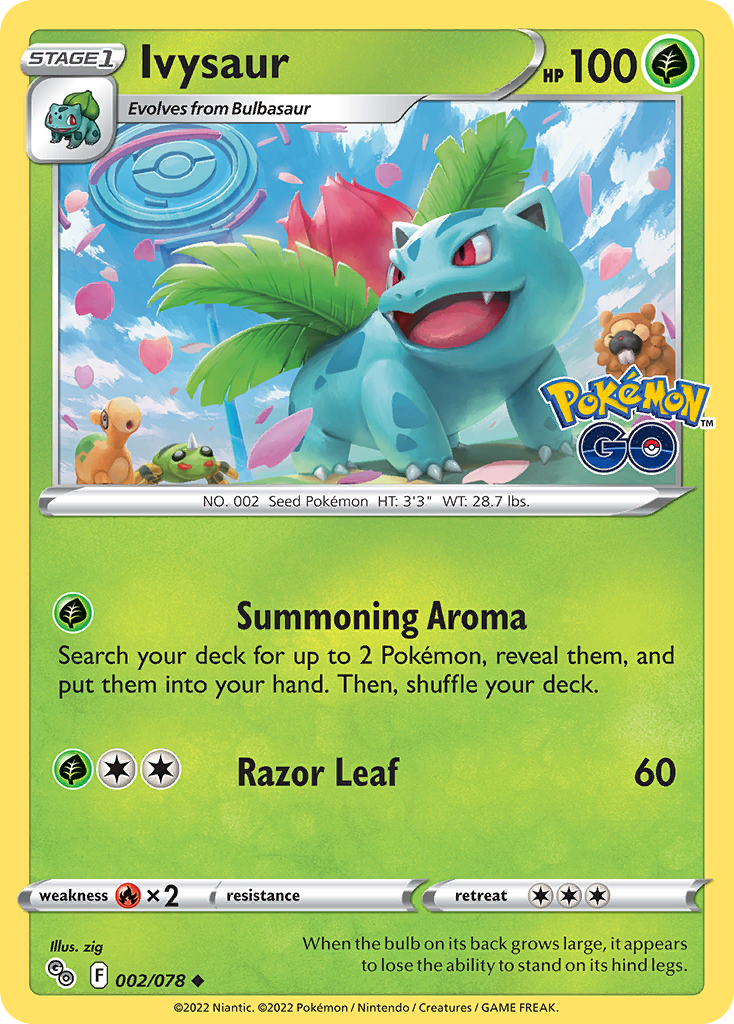 Ivysaur Pokémon card