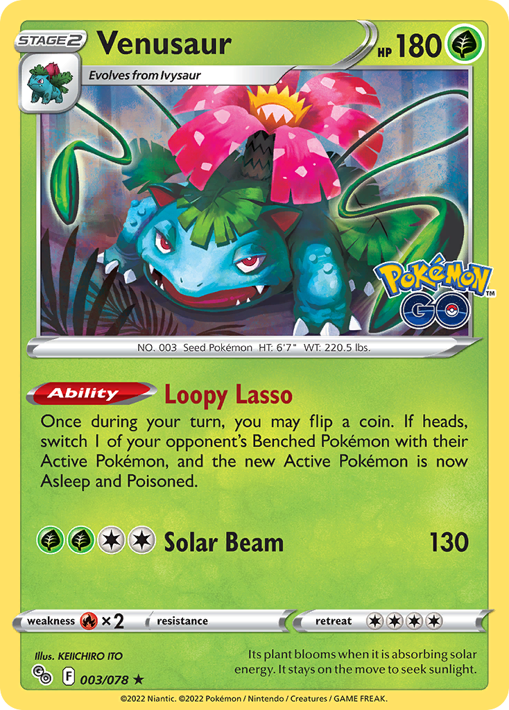 Venusaur Pokémon card