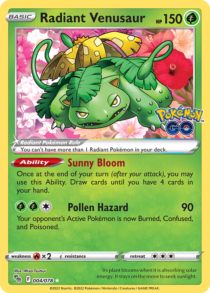 Radiant Venusaur Pokémon card