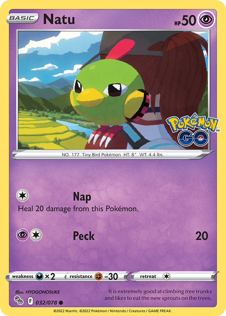 Natu Pokémon card