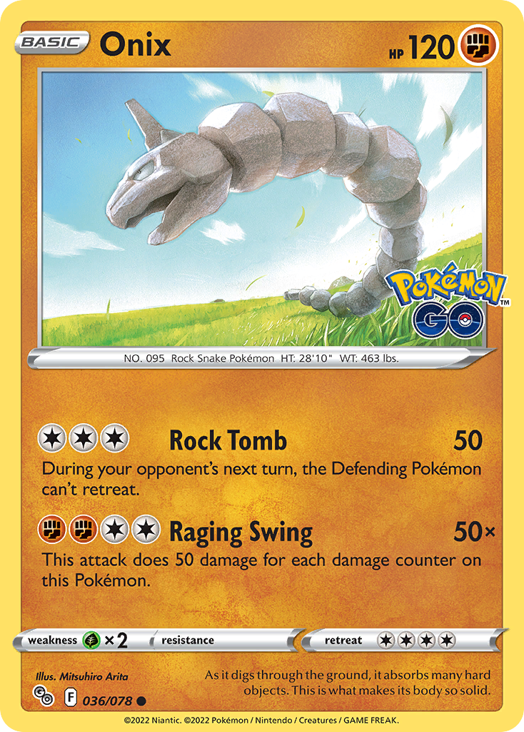 Onix Pokémon card