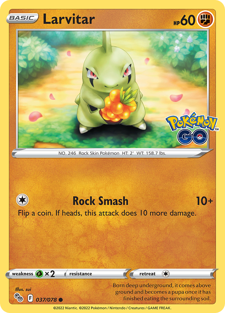 Larvitar Pokémon card