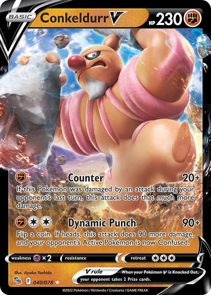 Conkeldurr V Pokémon card