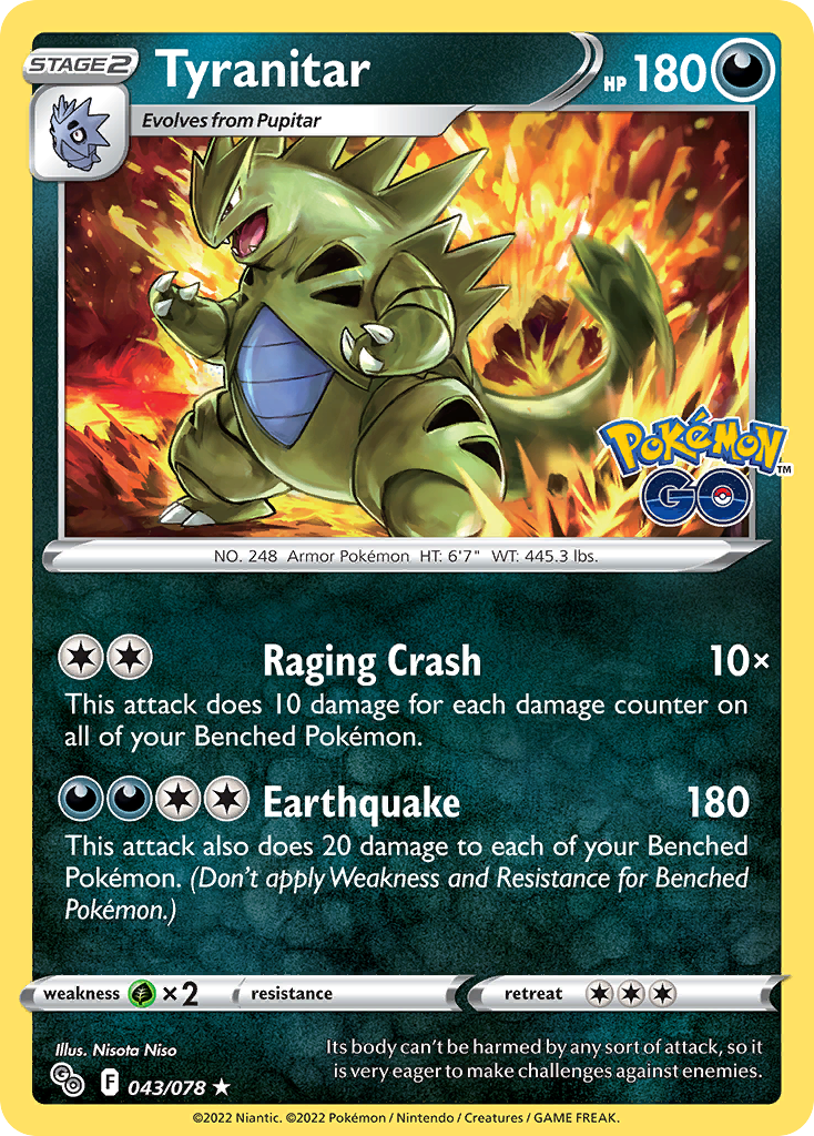 Tyranitar Pokémon card