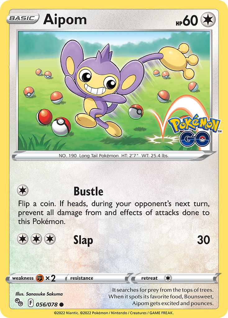 Aipom Pokémon card