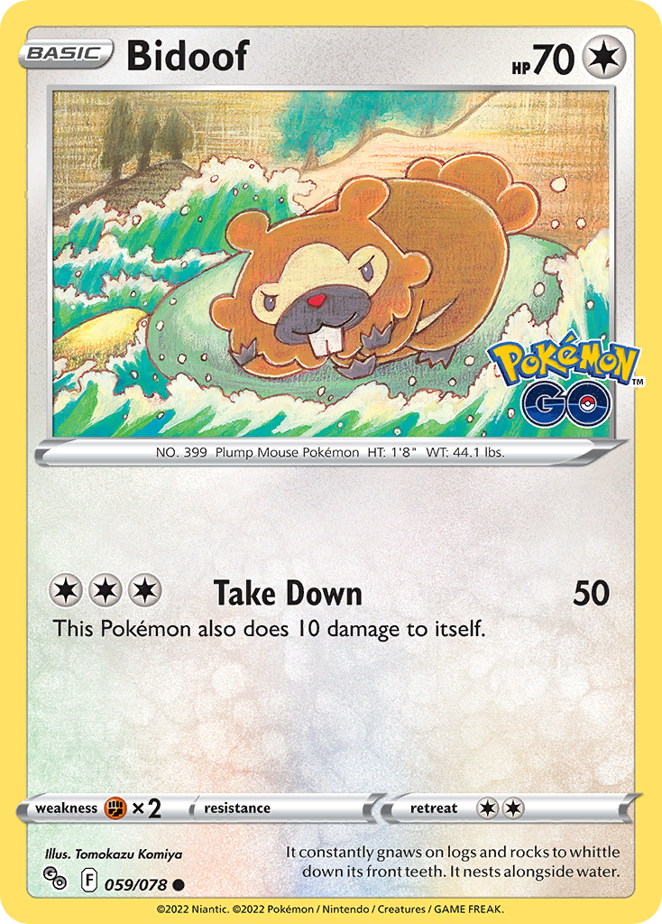 Bidoof Pokémon card