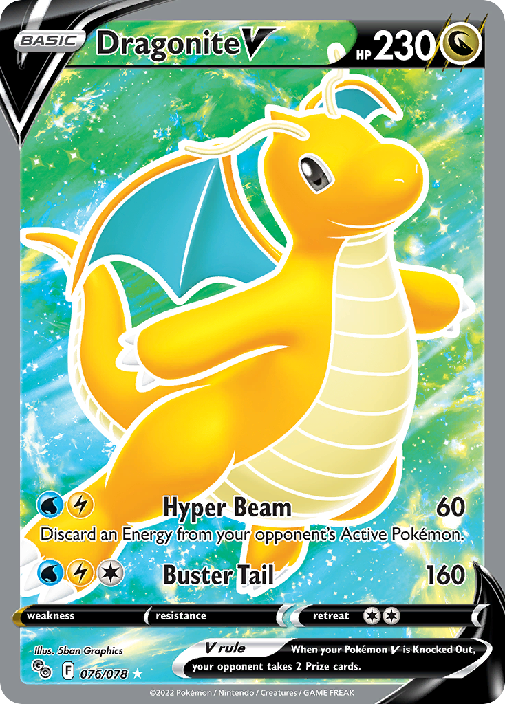 Dragonite V Pokémon card