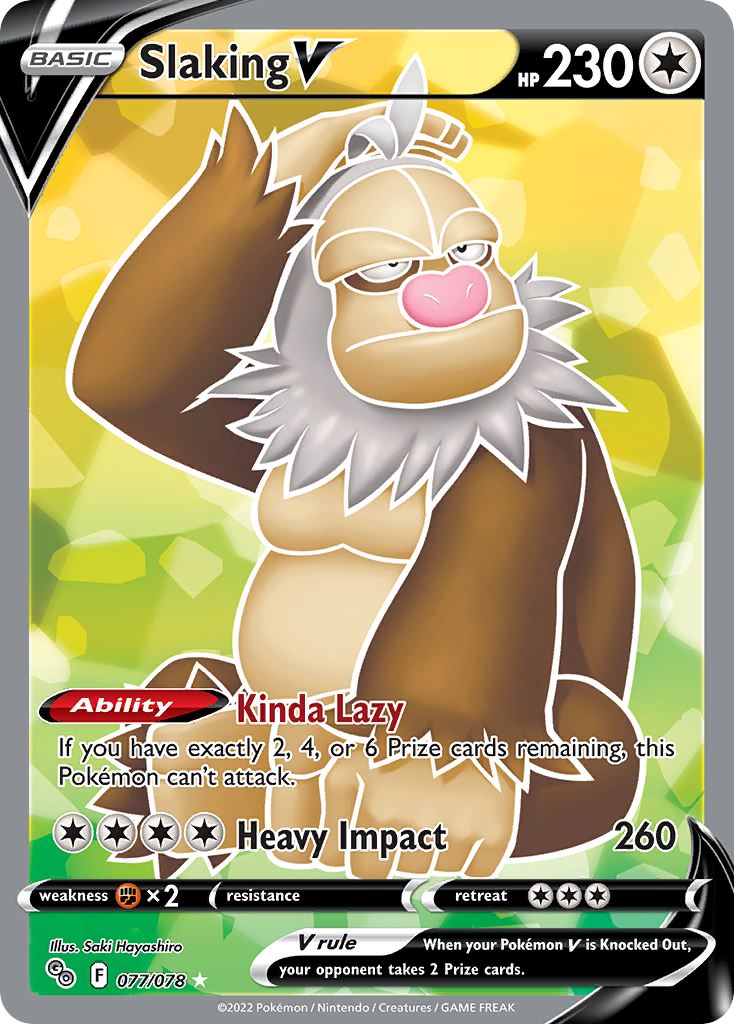 Slaking V Pokémon card