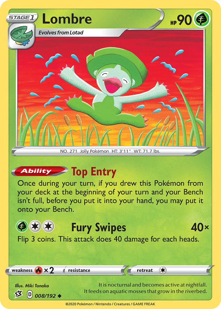 Lombre Pokémon card