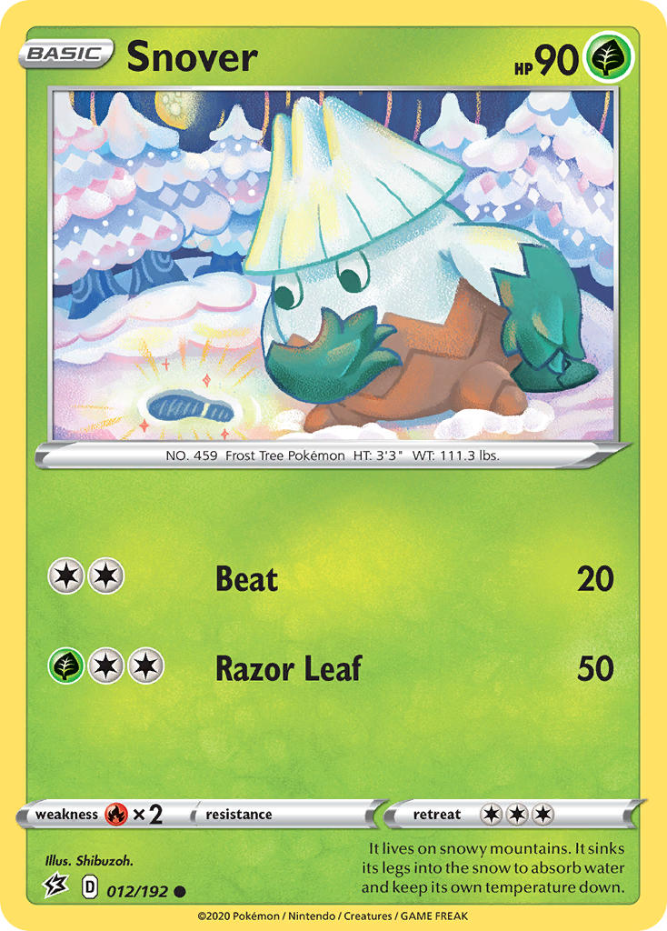 Snover Pokémon card