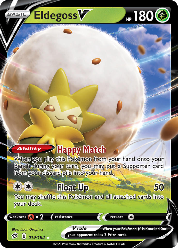 Eldegoss V Pokémon card