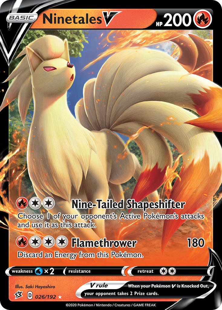 Ninetales V Pokémon card