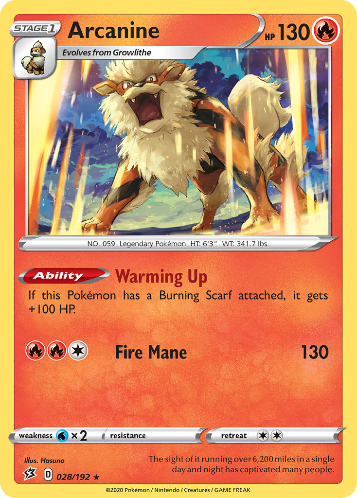 Arcanine Pokémon card
