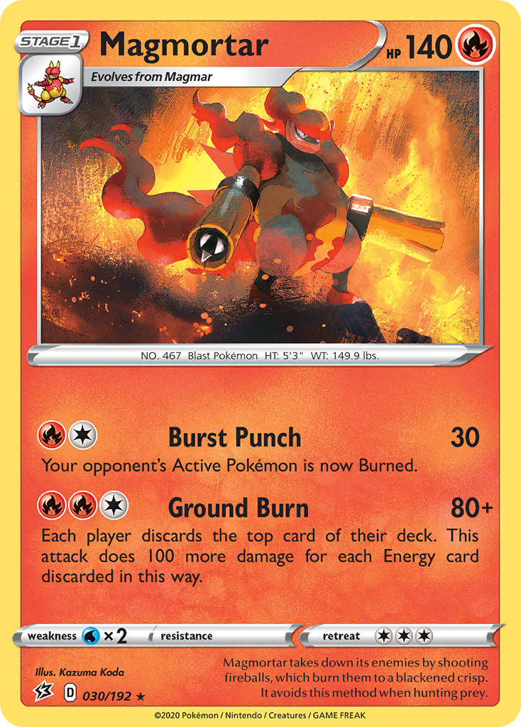 Magmortar Pokémon card