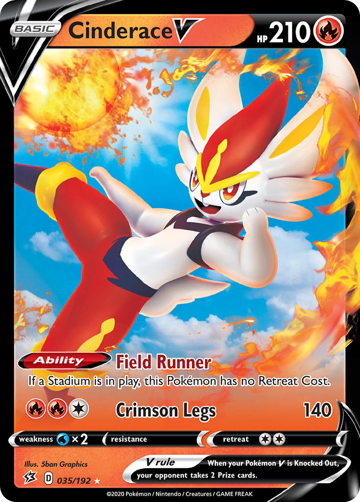 Cinderace V Pokémon card
