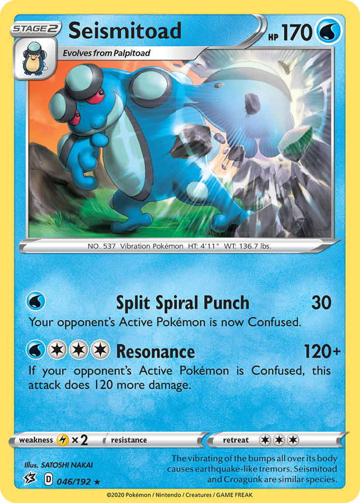 Seismitoad Pokémon card
