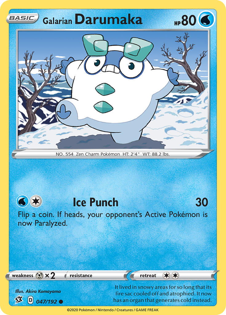 Galarian Darumaka Pokémon card
