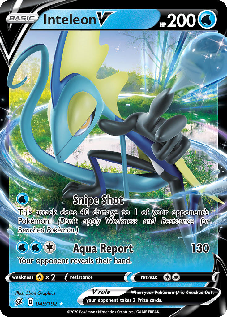 Inteleon V Pokémon card