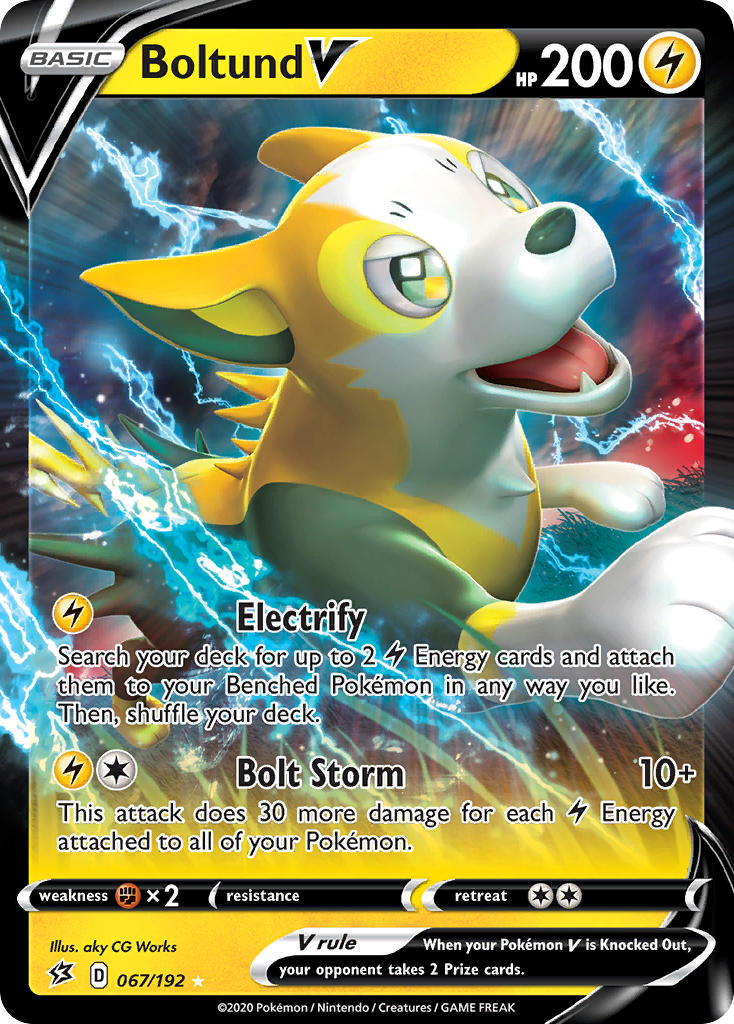 Boltund V Pokémon card