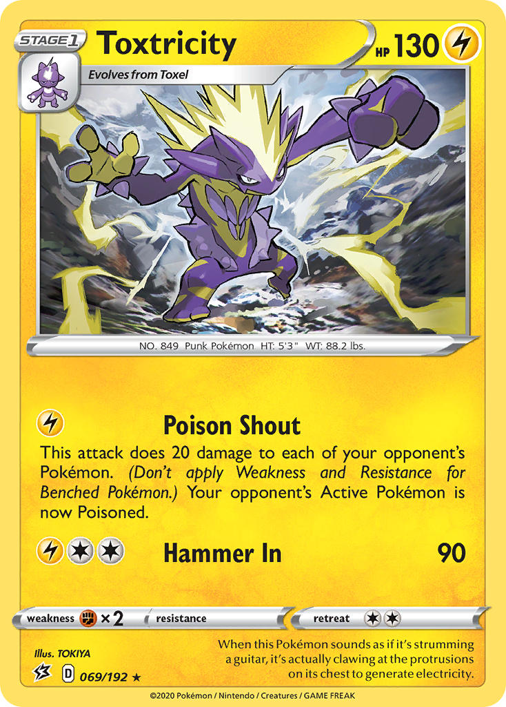 Toxtricity Pokémon card