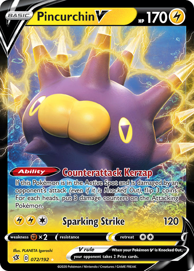 Pincurchin V Pokémon card