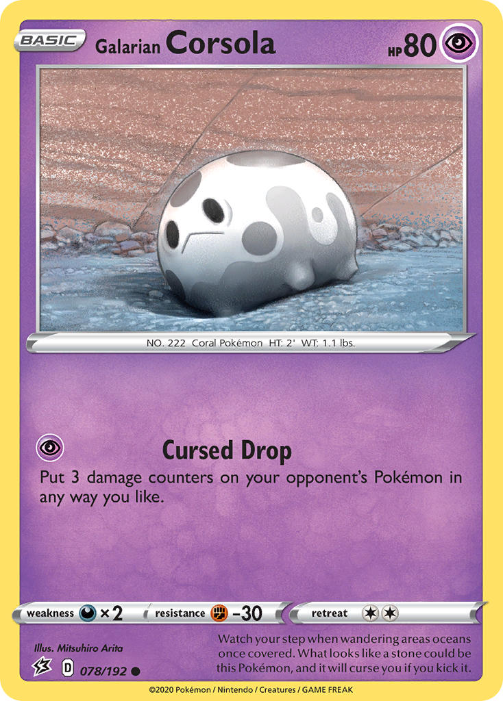 Galarian Corsola Pokémon card