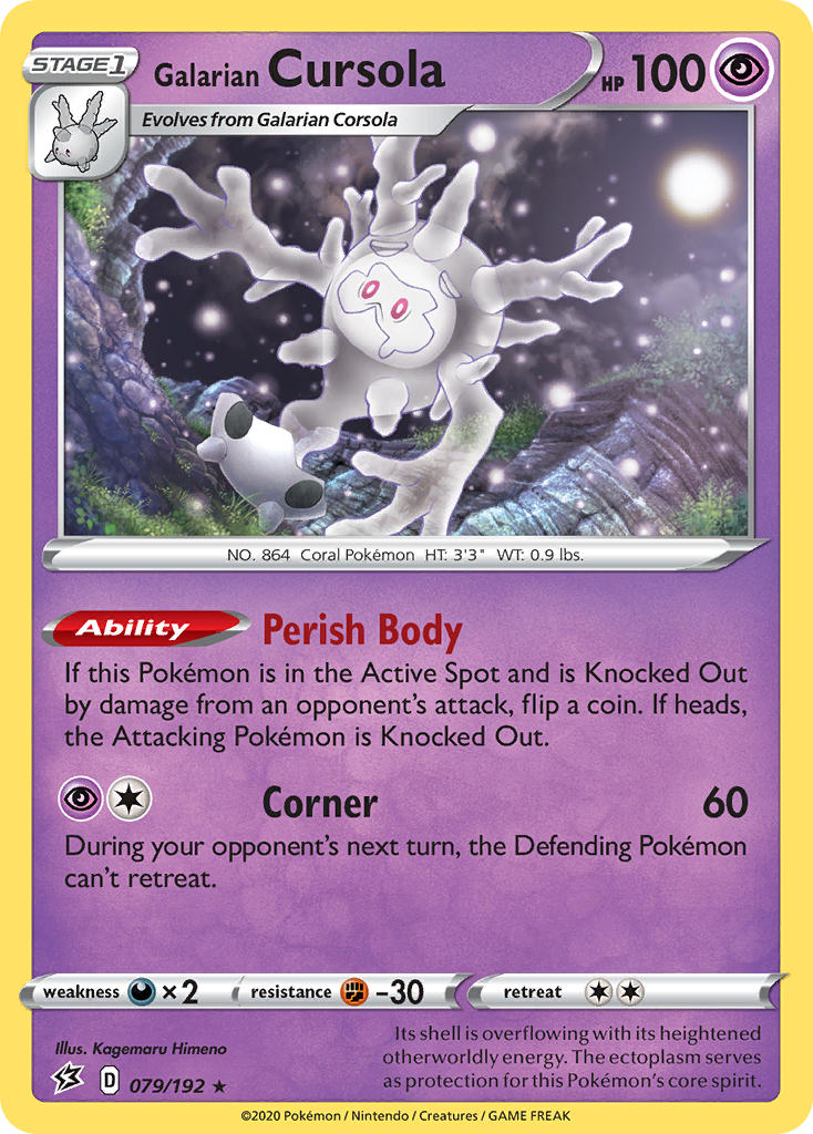 Galarian Cursola Pokémon card