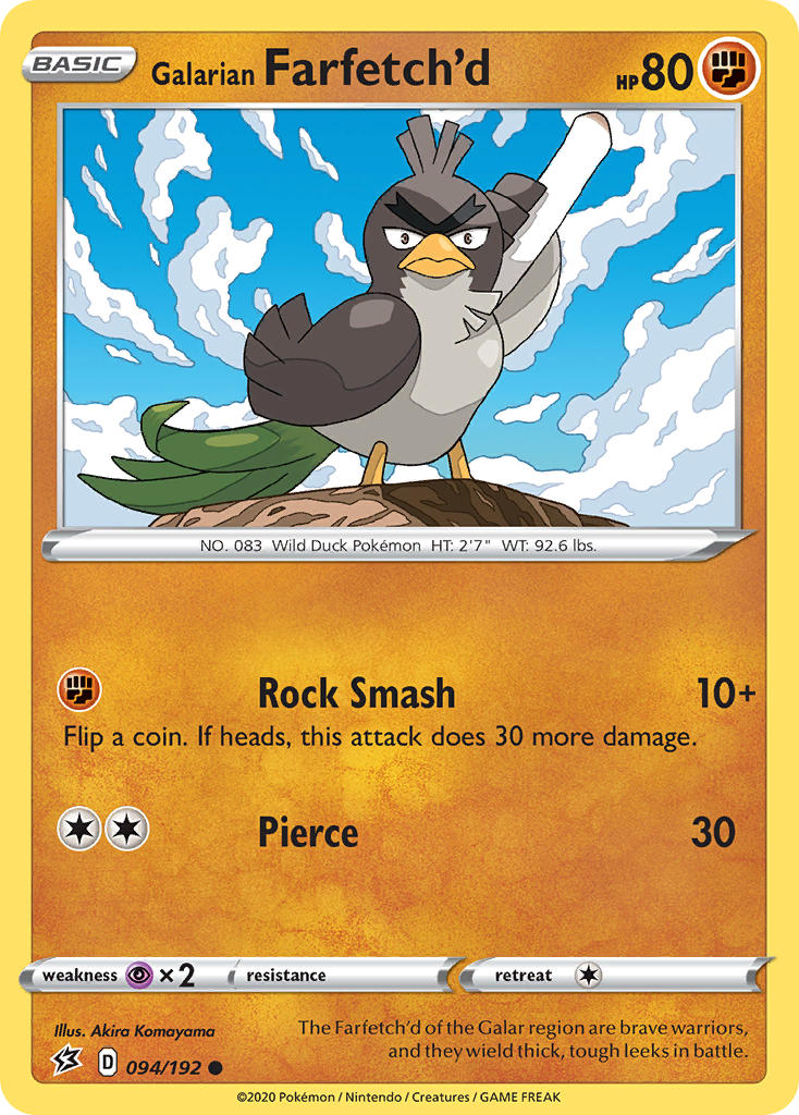 Galarian Farfetch'd Pokémon card