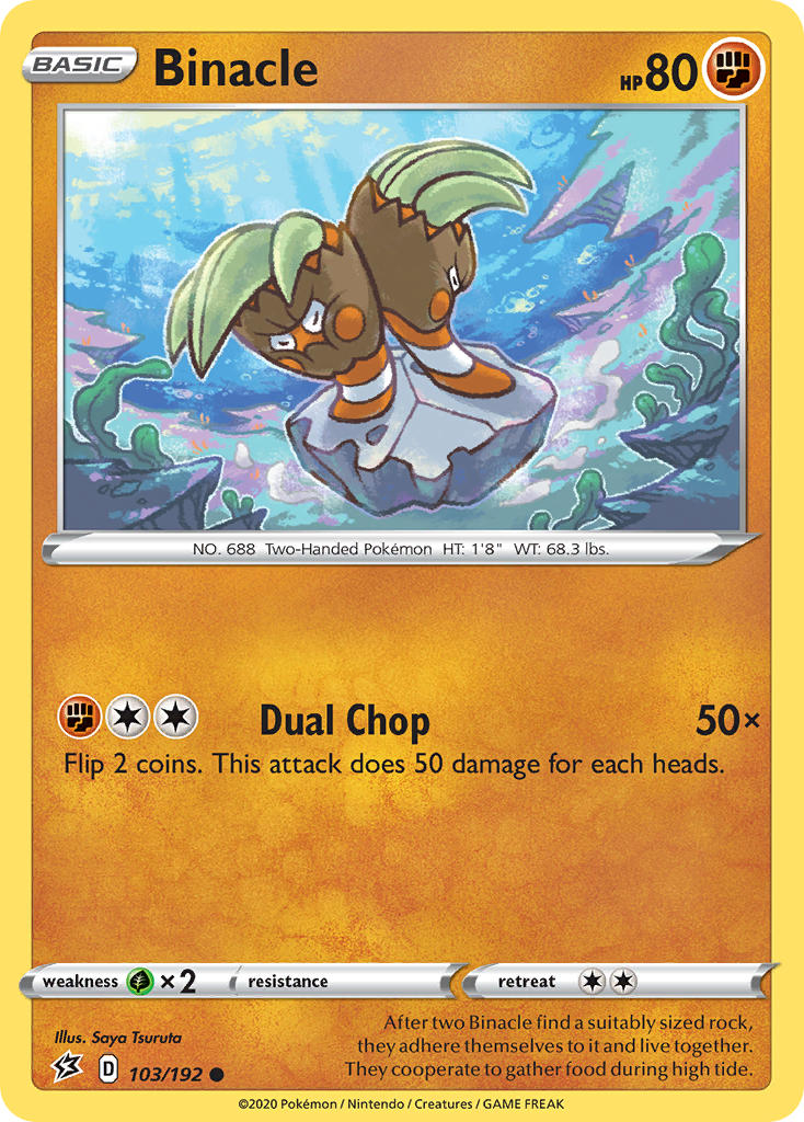 Binacle Pokémon card