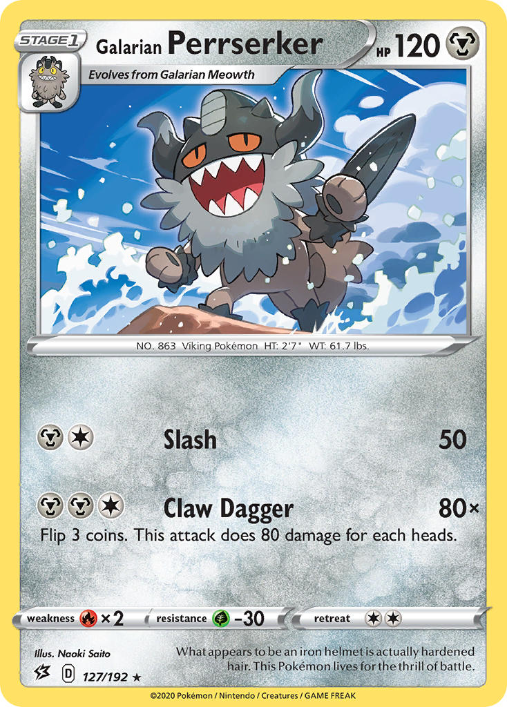Galarian Perrserker Pokémon card